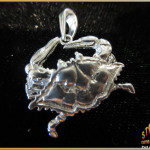 Sterling Silver Blue Crab Pendant - Steve's Custom Jewelers in Port Aransas, Texas.