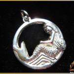 Sterling Silver Resting Mermaid Pendant - Steve's Custom Jewelers - Made in Port Aransas, Texas.