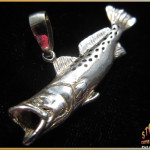 Sterling Silver Speckled Trout Pendant