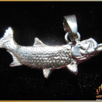 Sterling Silver Tarpon Pendant - Steve's Custom Jewelers - Made in Port Aransas, Texas.