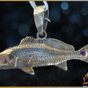 Redfish Jewelry 14K Gold with Ruby Pendant
