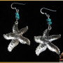 Starfish Earrings Sterling Silver Turquoise