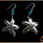 Starfish Earrings Sterling Silver Turquoise